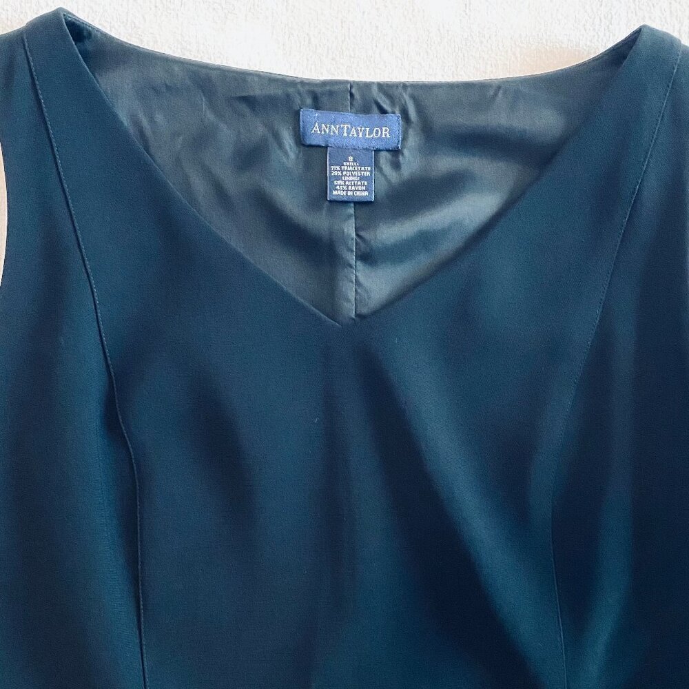 Ann Taylor vest top Women's 8 black business wear office classic preppy capsule - Picture 3 of 8